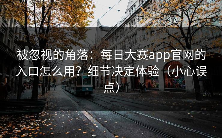 被忽视的角落：每日大赛app官网的入口怎么用？细节决定体验（小心误点）