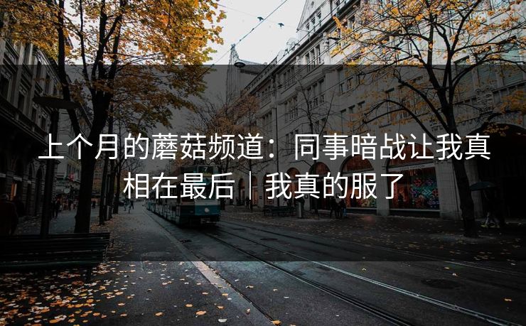 上个月的蘑菇频道：同事暗战让我真相在最后｜我真的服了